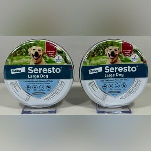 Seresto Flea Tick Collar 8 Month Protection Large Dog 18+ lb NEW SEALED LOT OF 2